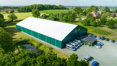 Ellesmere College tennis barn aerial photo 2