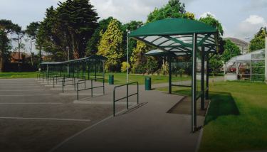 Belfast High School covered walkway